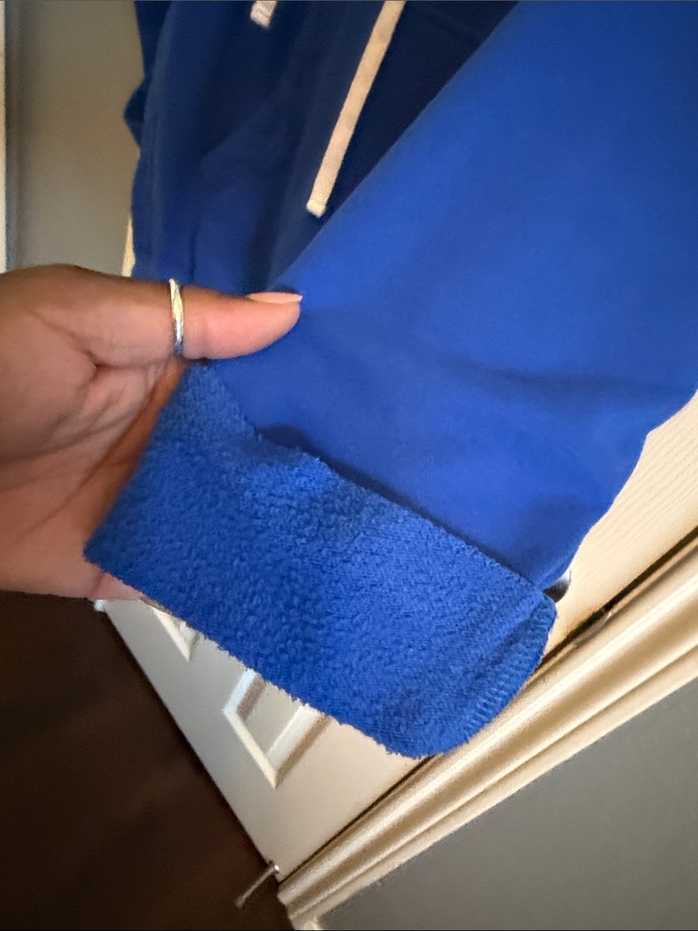 Source Unknown Royal Blue Hoodie with White Drawstrings - Picture 5 of 10